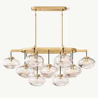Cabrette Float Glass Linear Chandelier 54"