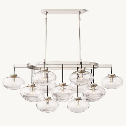 Cabrette Float Glass Linear Chandelier 54"