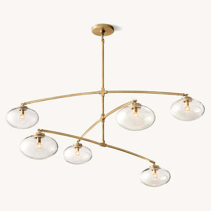 Cabrette Float Glass Mobile Round Chandelier 48"