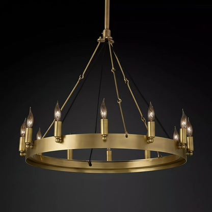 Camino Vintage Industrial Round Chandelier 26"