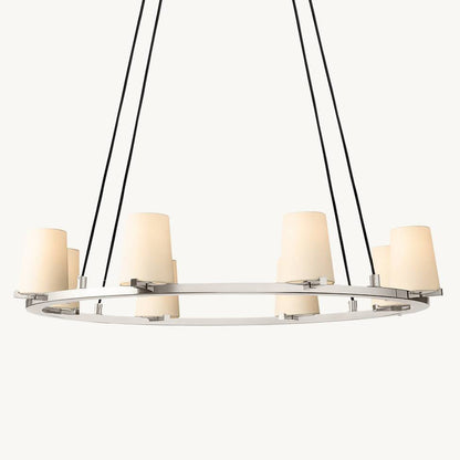 Pauillac Fabric Shade Round Chandelier 36"