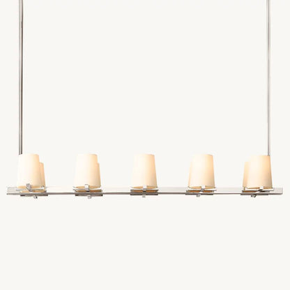 Pauillac Fabric Shade Linear Chandelier 49"