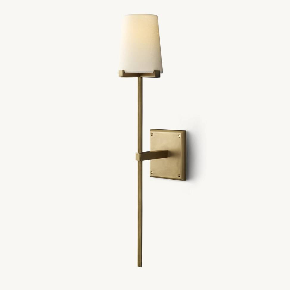 Pauillac Fabric Shade Torch Wall Sconce