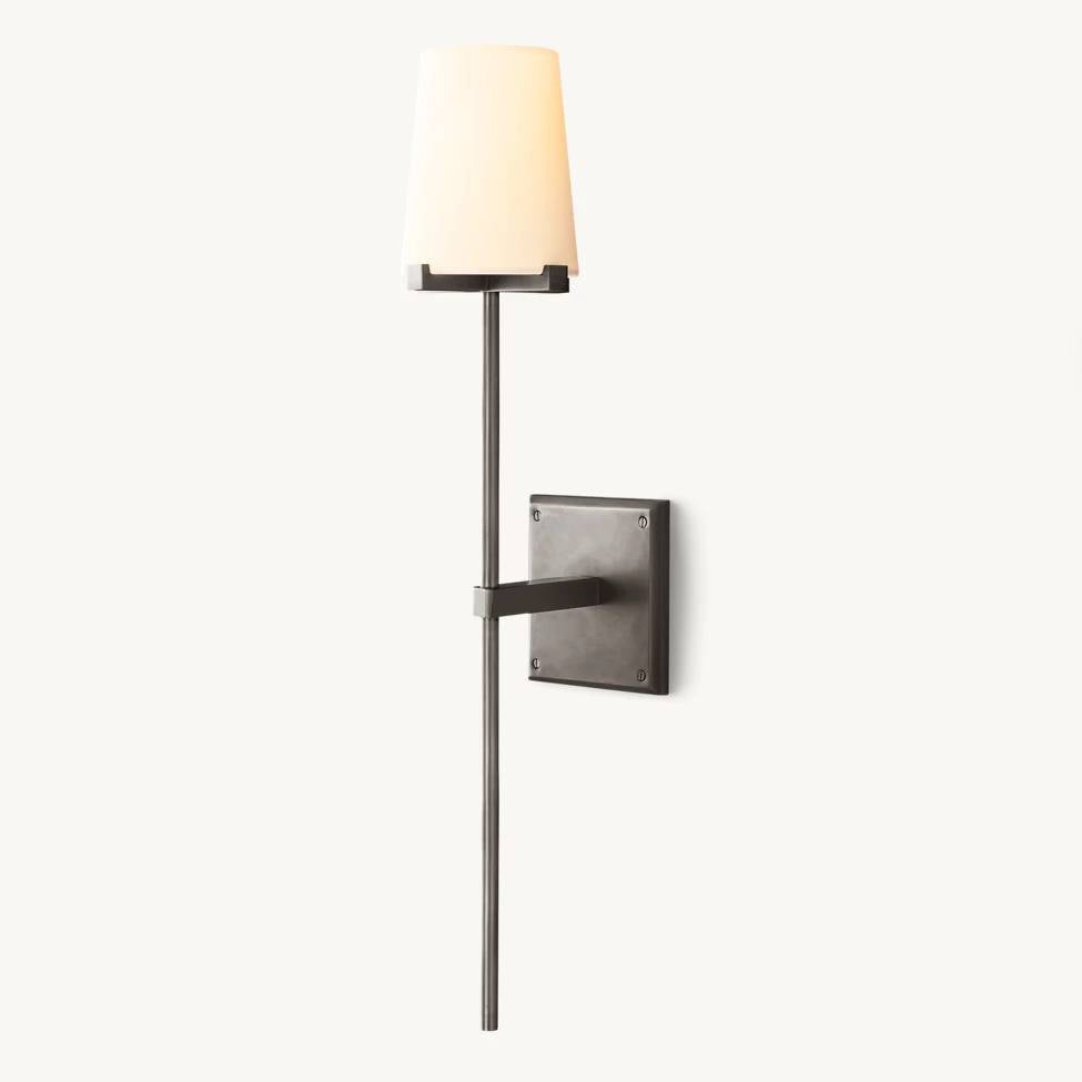 Pauillac Fabric Shade Torch Wall Sconce