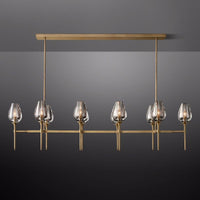 Tulip Crystal Petal Round Chandelier 65"