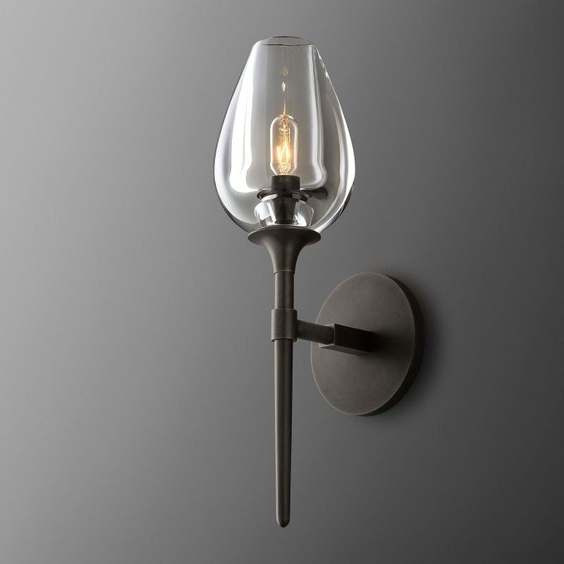 Tulip Crystal Petal Wall Sconce