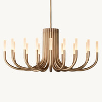 Rousselin Midcentury Sleek Oval Chandelier 50"