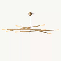 Rousselin 8-Light Mobile Rod Chandelier 65"