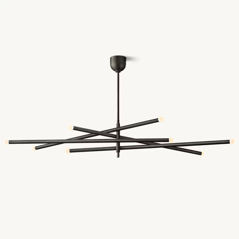 Rousselin 8-Light Mobile Orb Chandelier 53"