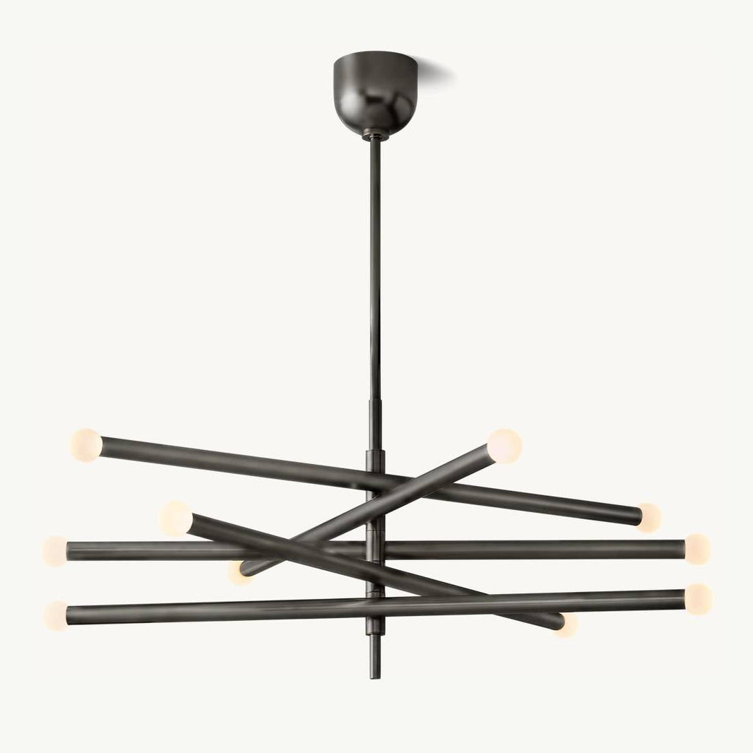 Rousselin 10-Light Mobile Orb Chandelier 38"