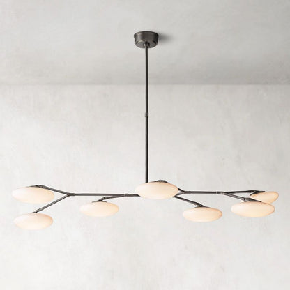 Sylvaine Frosted Glass Linear Chandelier 60"