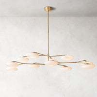 Sylvaine Frosted Glass Two-Tier Chandelier 65"