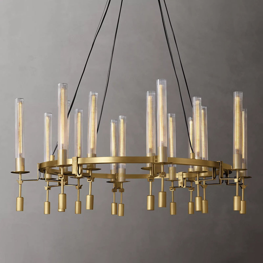 Fontanelle Vintage Glow Round Chandelier 46"