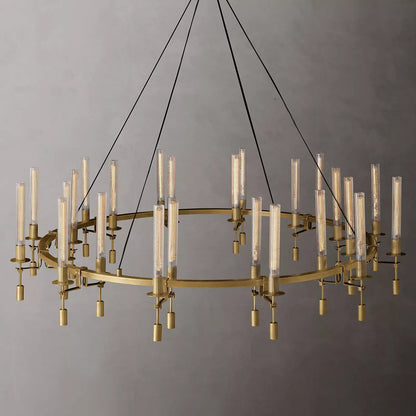 Fontanelle Vintage Glow Round Chandelier 70"