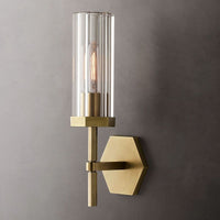 Lambert Hexagonal Glass Wall Sconce