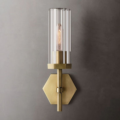 Lambert Hexagonal Glass Wall Sconce