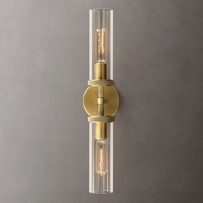Lambert Cylindrical Glass Double Wall Sconce