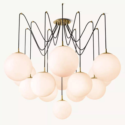 Aurella Globe Float Suspended Chandelier 62"