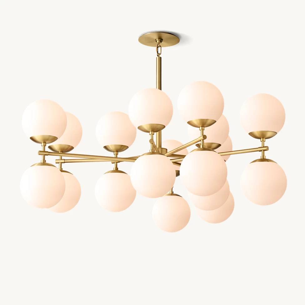 Aurella Globe Float Linear Chandelier 52"