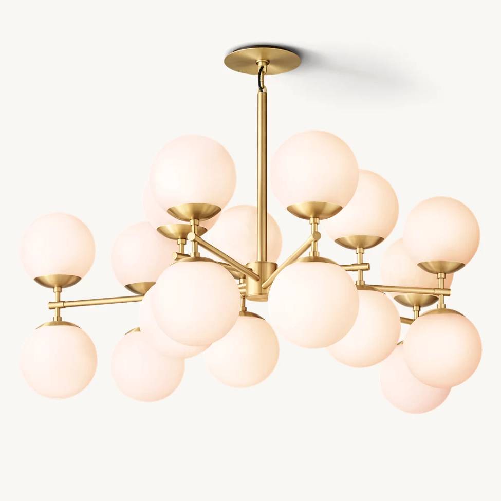 Aurella Globe Float Linear Chandelier 52"