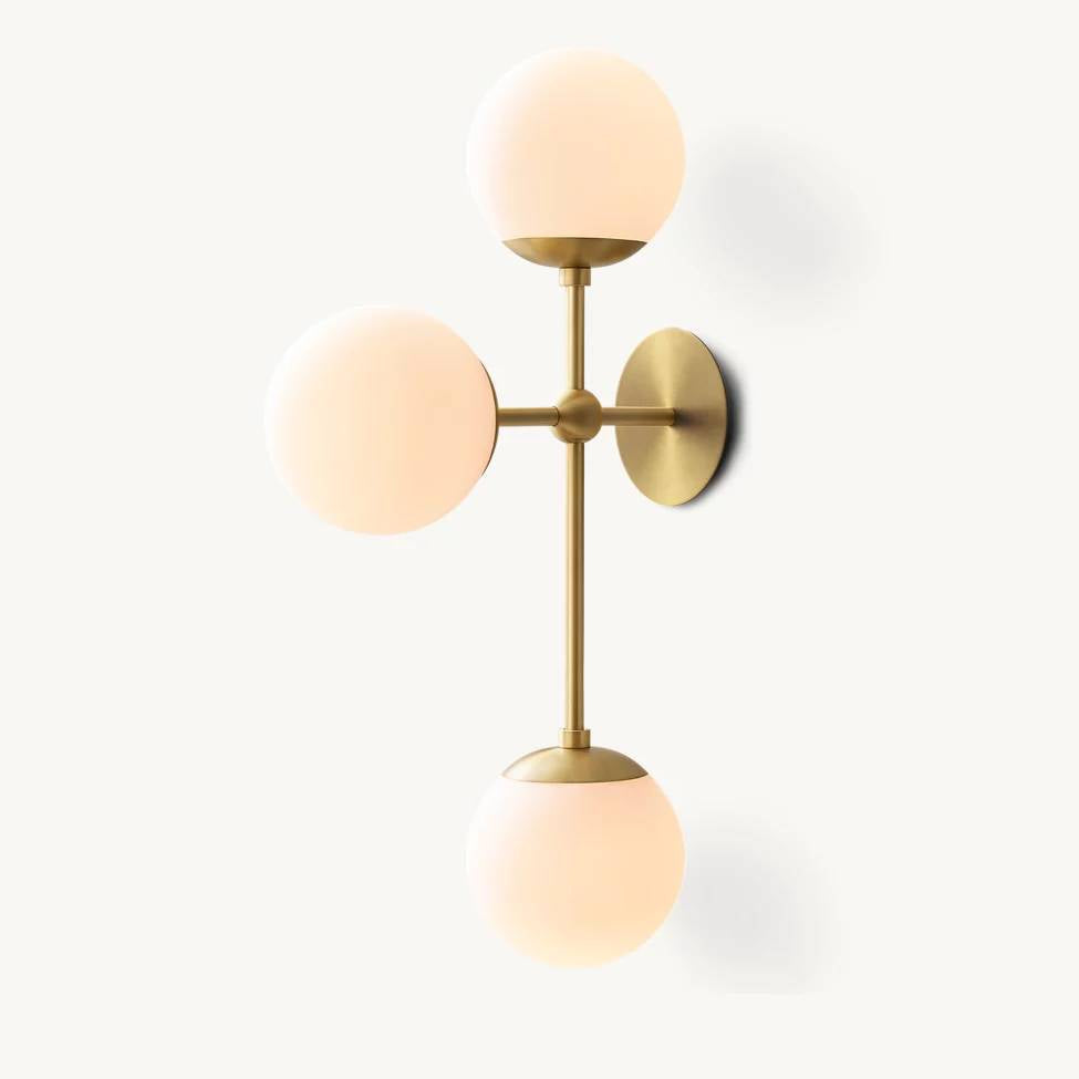 Aurella Globe Float Triple Wall Sconce