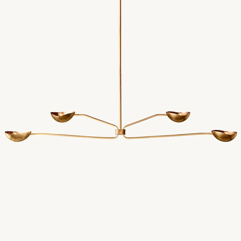 Convessi Sculpted Flow Linear Chandelier 72"
