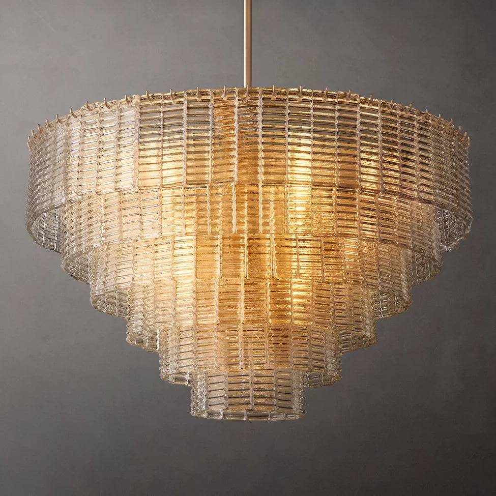 Sirene Draped Glass Round Chandelier 41"