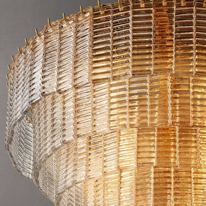 Sirene Draped Glass Round Chandelier 52"