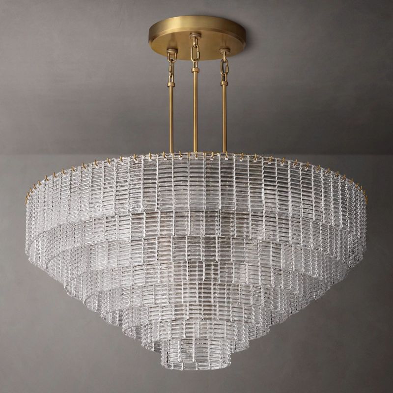 Sirene Draped Glass Round Chandelier 52"
