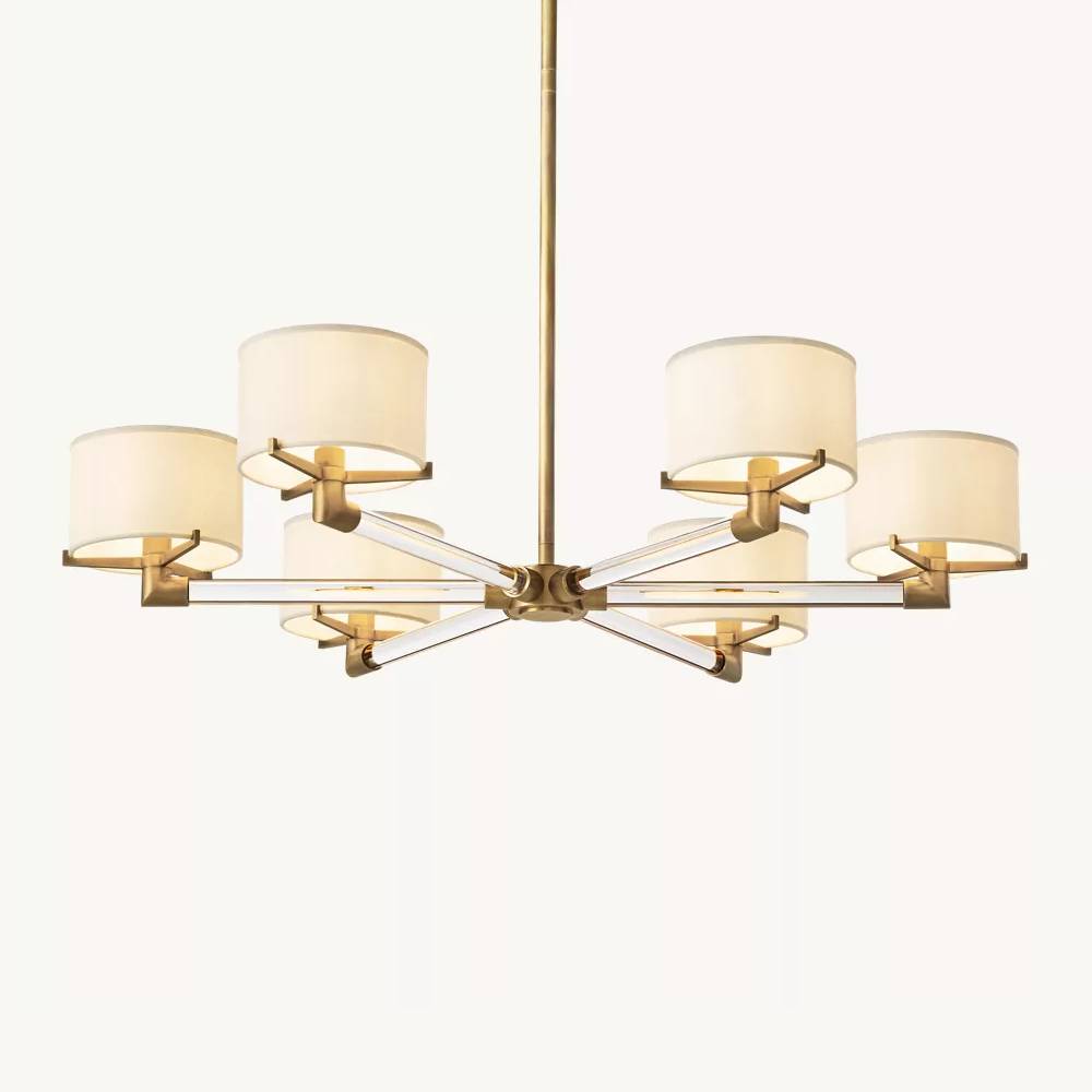 Truman Parallel Contour Round Chandelier 36"