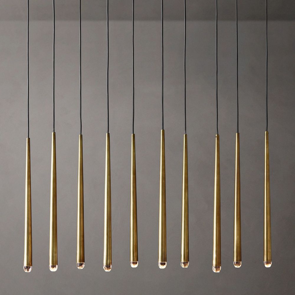Aquitaine Faceted Cluster Linear Chandelier 48"