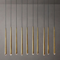 Aquitaine Faceted Cluster Linear Chandelier 48"