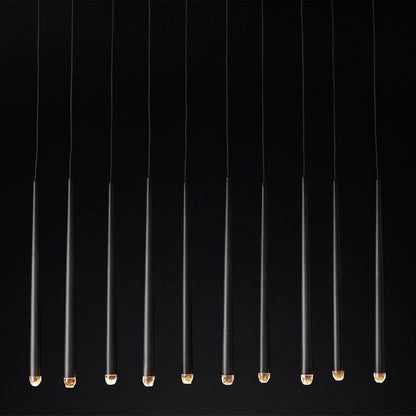 Aquitaine Faceted Cluster Linear Chandelier 48"