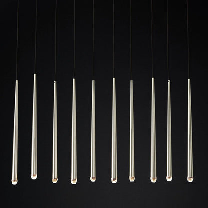Aquitaine Faceted Cluster Linear Chandelier 48"