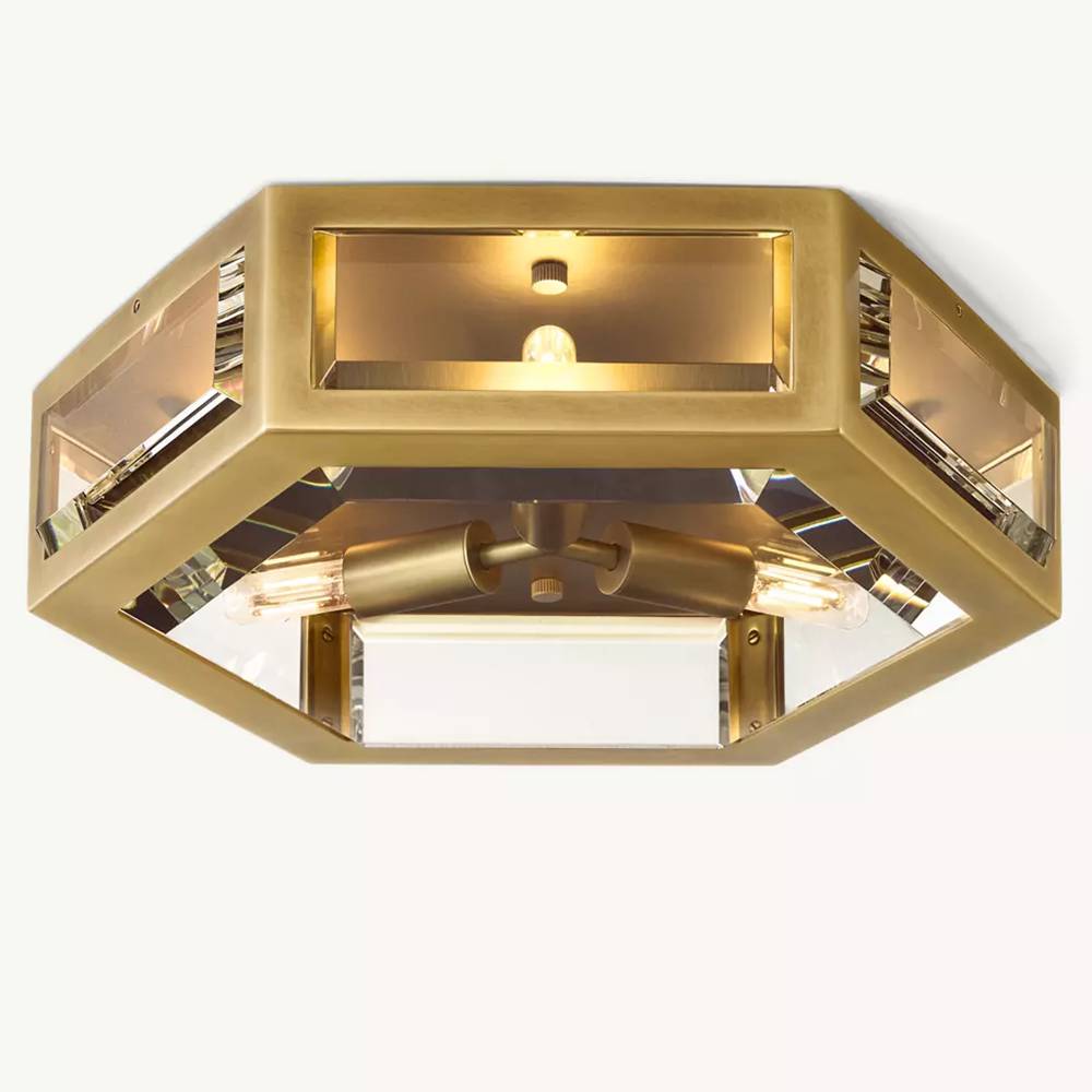 Chevalier Bevel Crystal Flush Mount