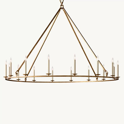 Carrick English Openwork Round Chandelier 72"