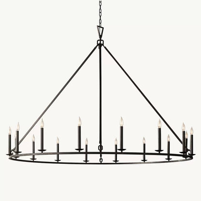 Carrick English Openwork Round Chandelier 72"