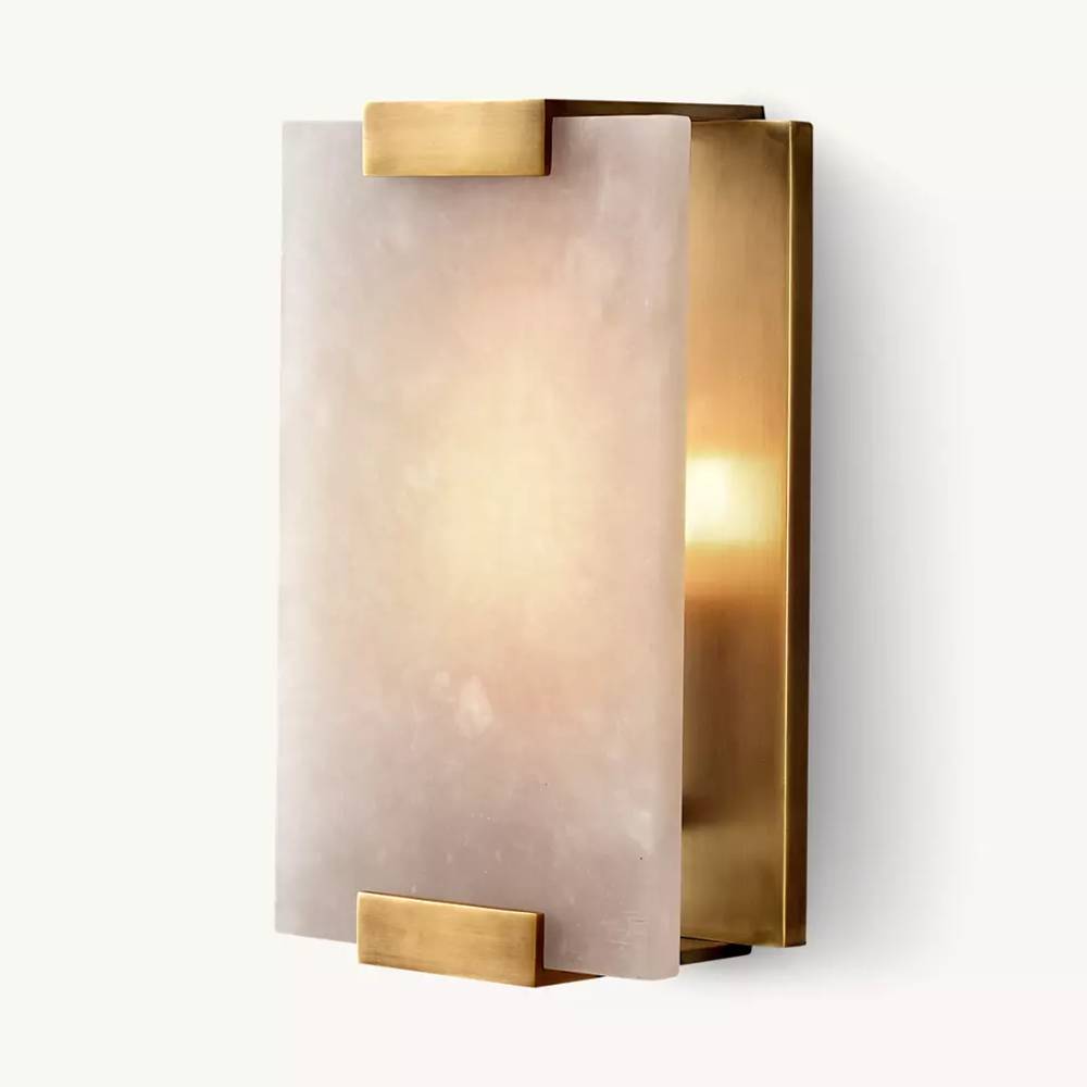 Brielle Alabaster Carved Wall Sconce