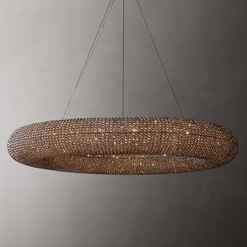 Halo Stranded Crystal Round Chandelier 72"