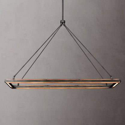 Peralta Forged Ambient Rectangular Chandelier 62"