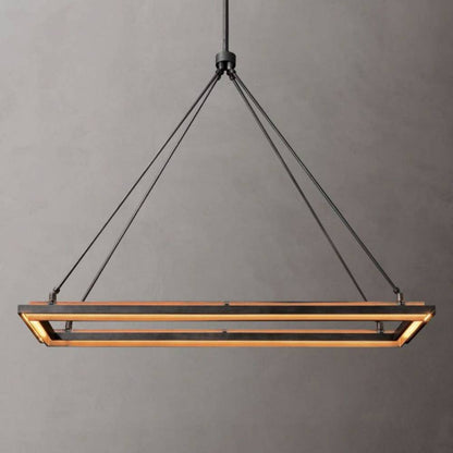 Peralta Forged Ambient Rectangular Chandelier 48"