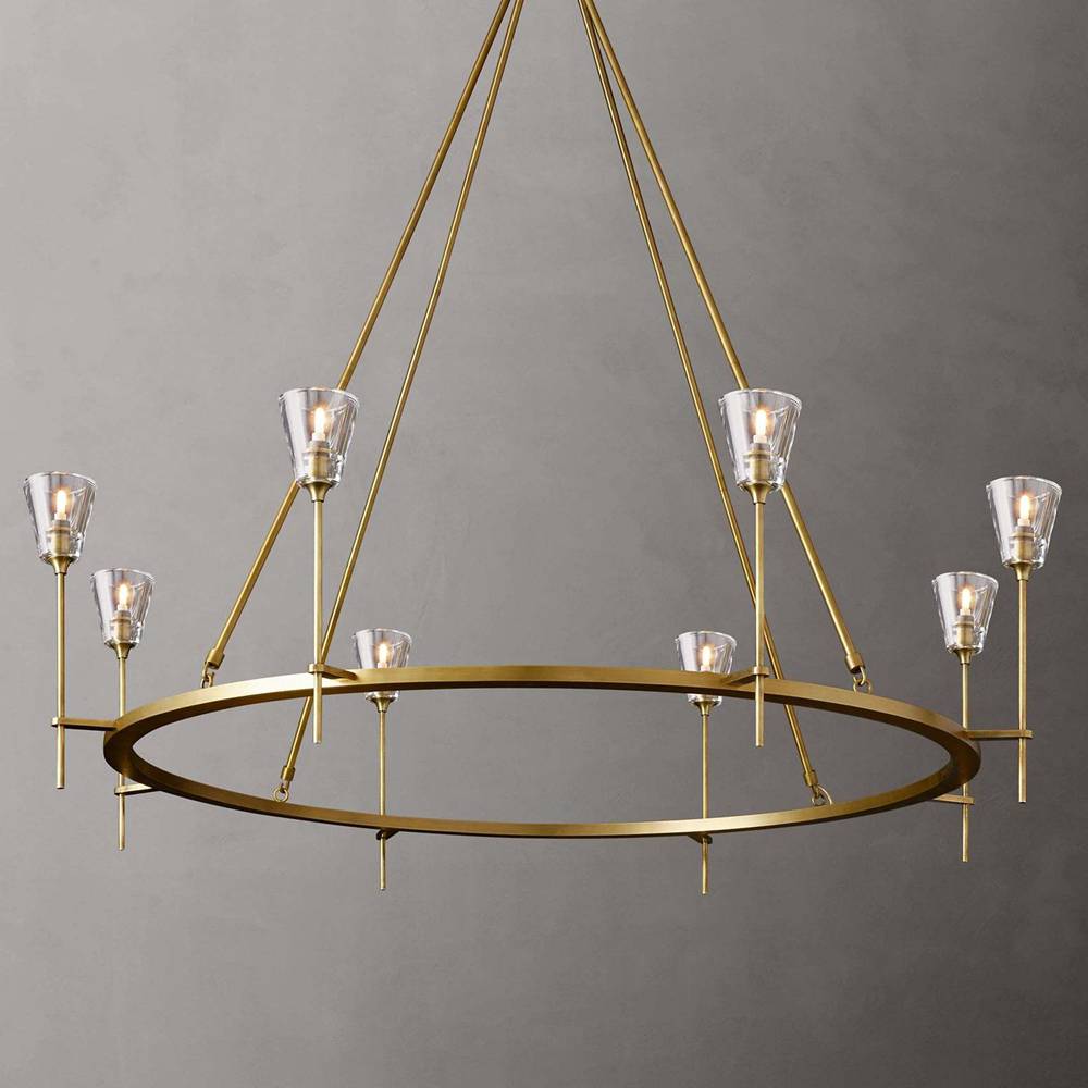 Torche Sculpted Glow Round Chandelier 58"