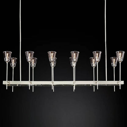 Torche Sculpted Glow Rectangular Chandelier 54"