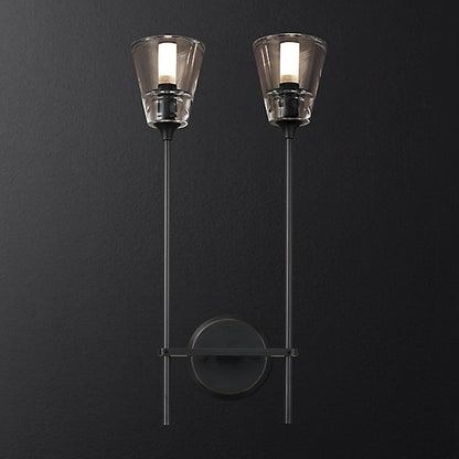 Torche Sculpted Glow Double Wall Sconce