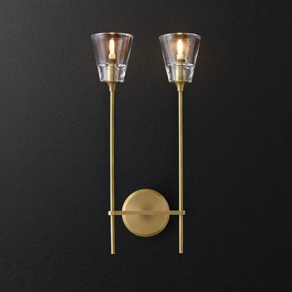Torche Sculpted Glow Double Wall Sconce