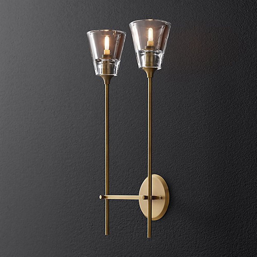 Torche Sculpted Glow Double Wall Sconce