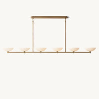 Vernet Porcelain Shade Linear Chandelier 96"