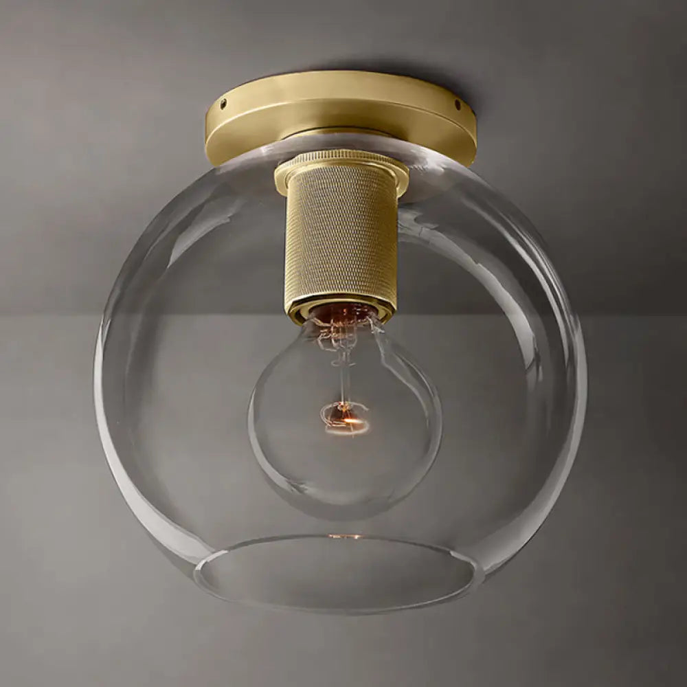 Utilitaire Globe Shade Flush Mount