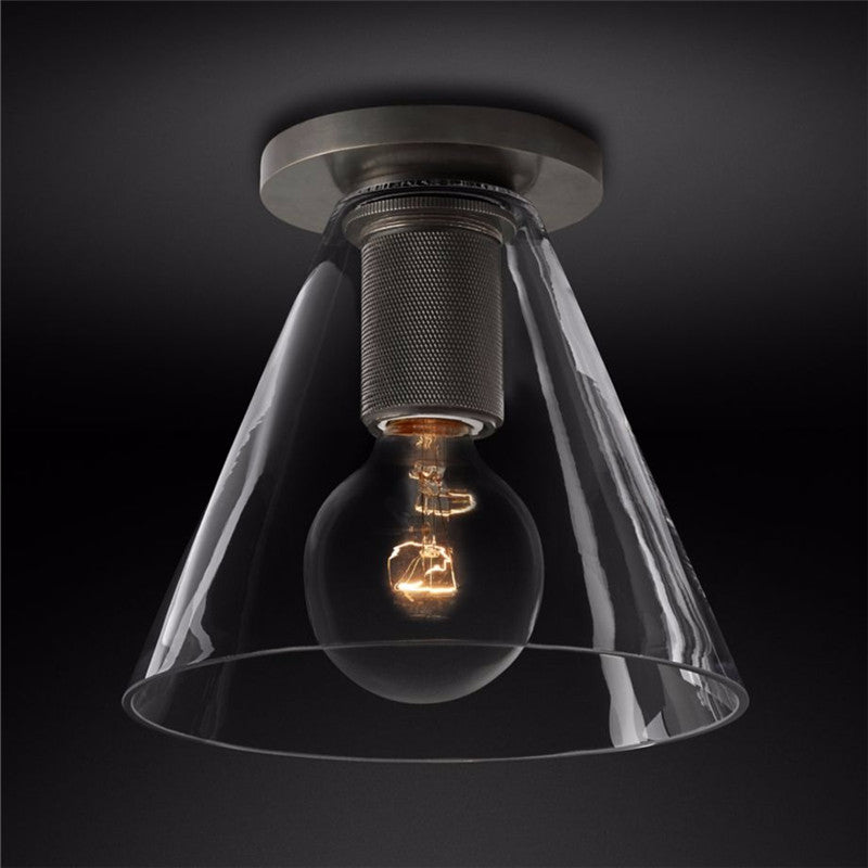 Utilitaire Funnel Shade Flush Mount