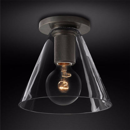 Utilitaire Funnel Shade Flush Mount